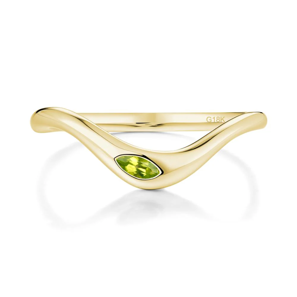 Flow Marquise Cut Peridot Ring - Image 9