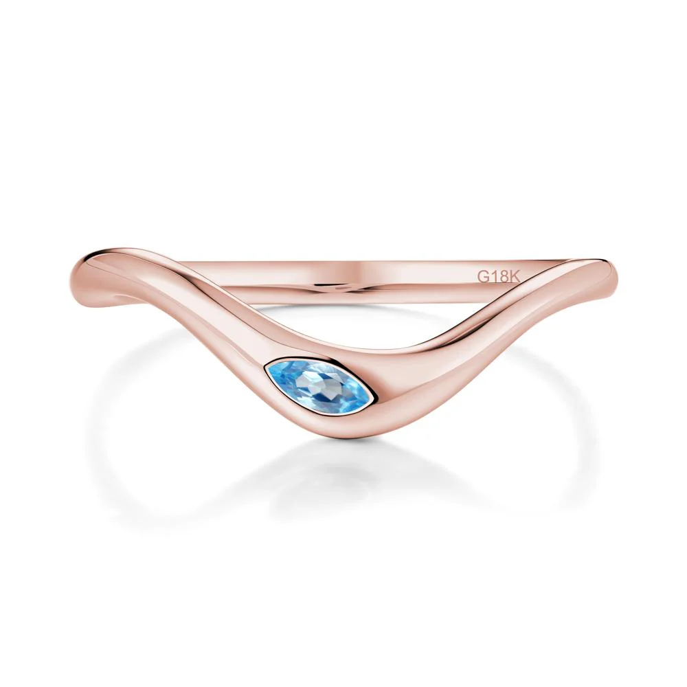 Flow Marquise Cut Swiss Blue Topaz Ring - Image 2