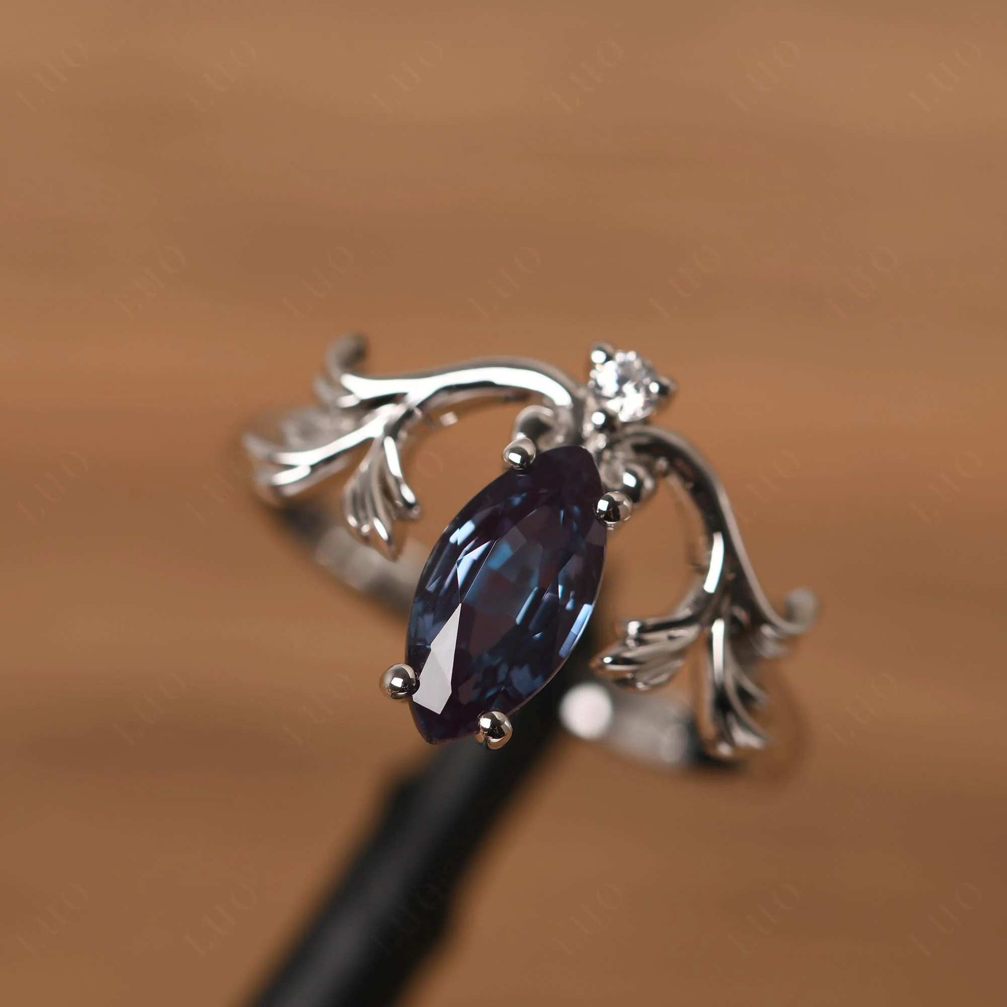 Alexandrite Marquise Cut Engagement Ring - Image 10