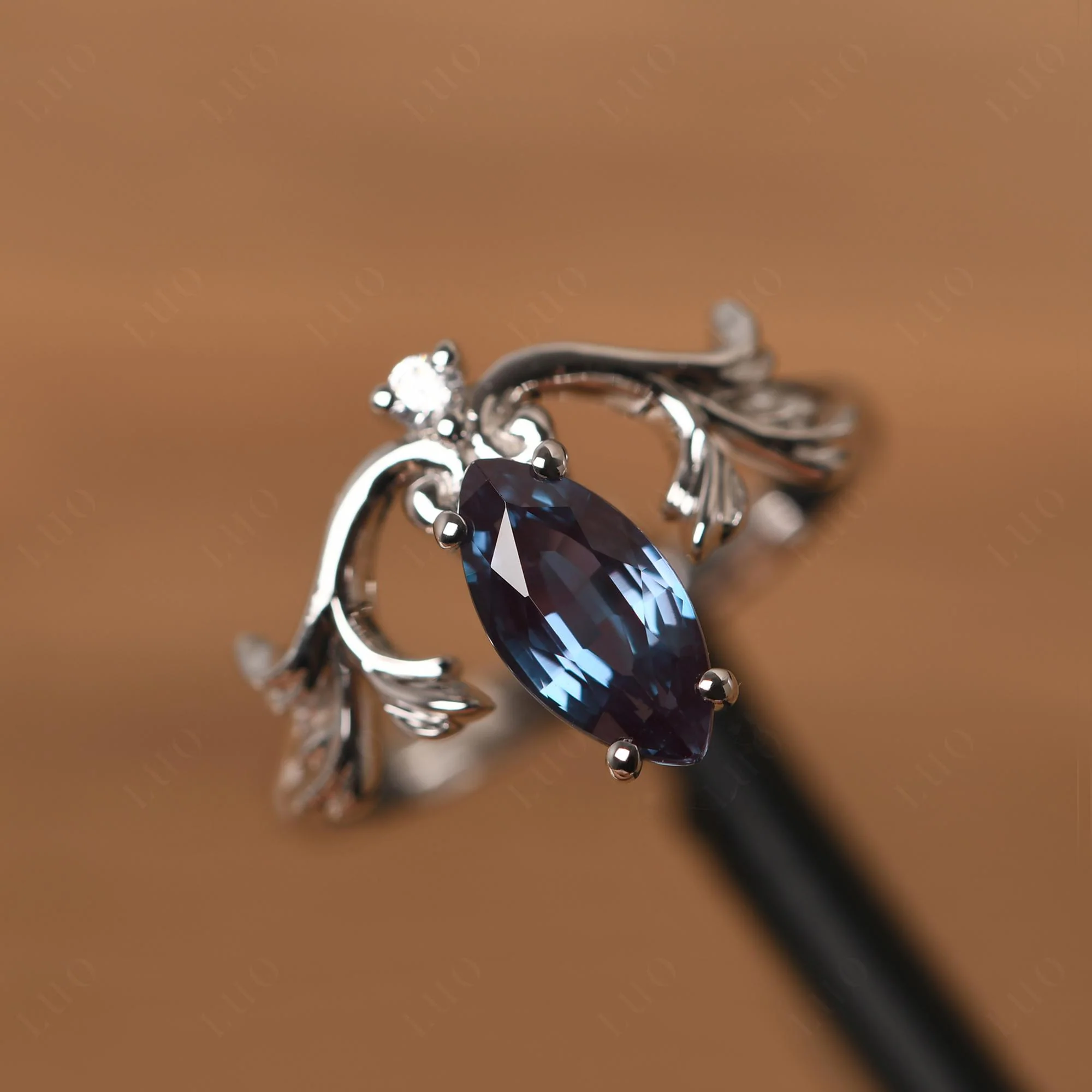Alexandrite Marquise Cut Engagement Ring - Image 11