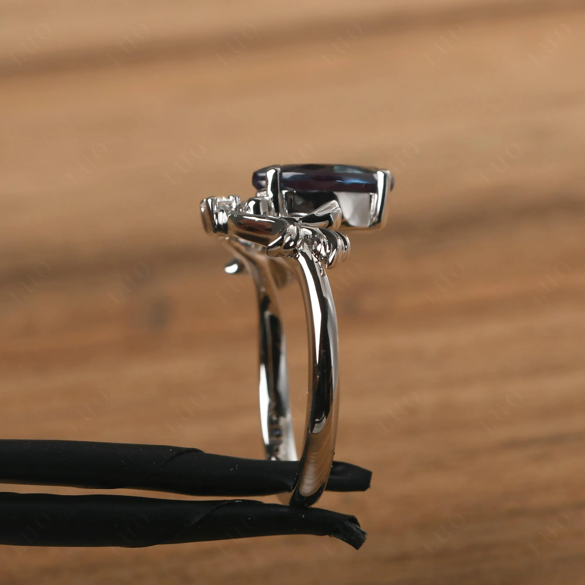 Alexandrite Marquise Cut Engagement Ring - Image 13