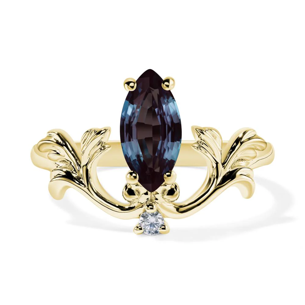 Alexandrite Marquise Cut Engagement Ring - Image 8