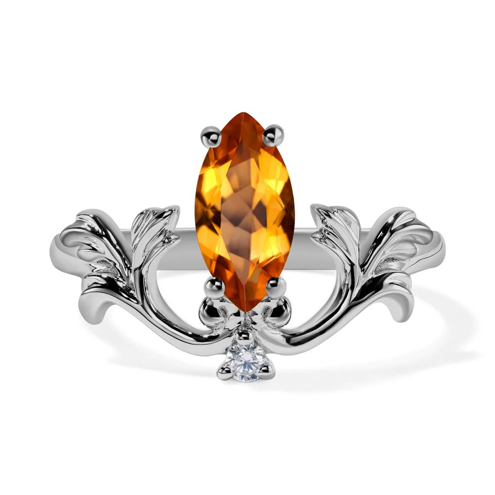 Citrine Marquise Cut Engagement Ring - Image 6