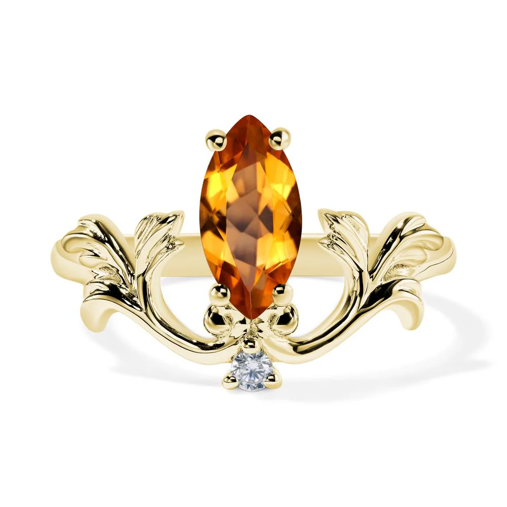 Citrine Marquise Cut Engagement Ring - Image 8