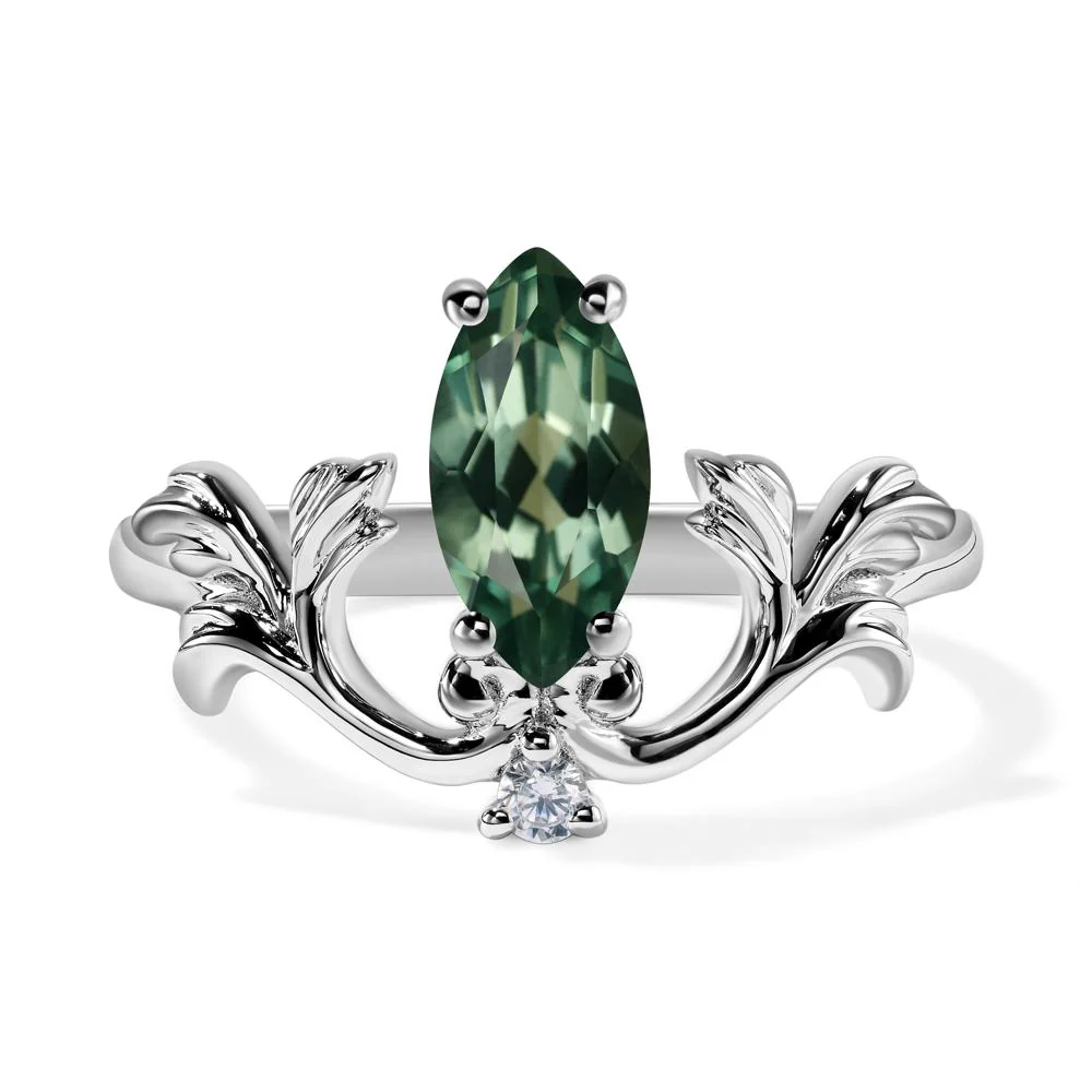 Green Sapphire Branch Ring - Image 3
