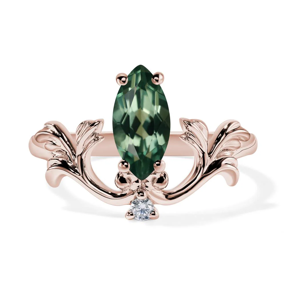 Green Sapphire Branch Ring - Image 5
