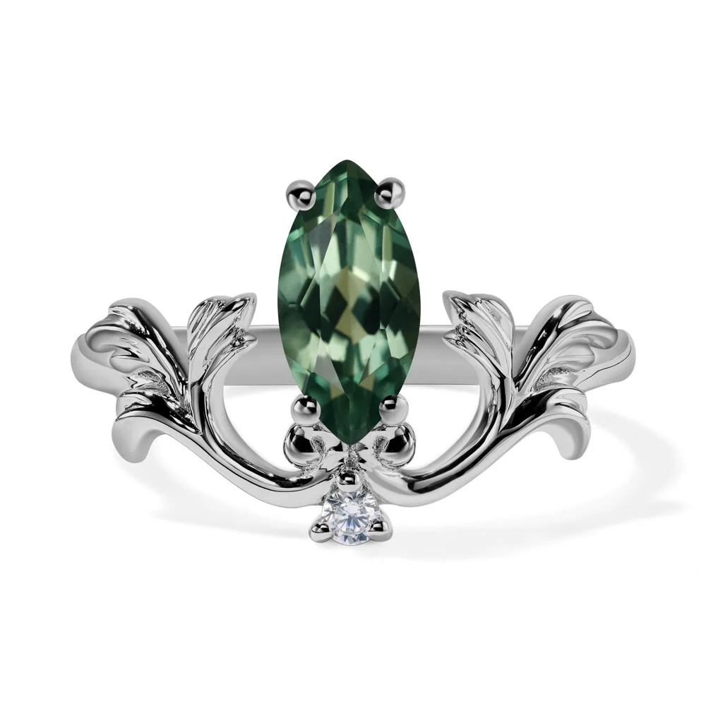 Green Sapphire Branch Ring - Image 6