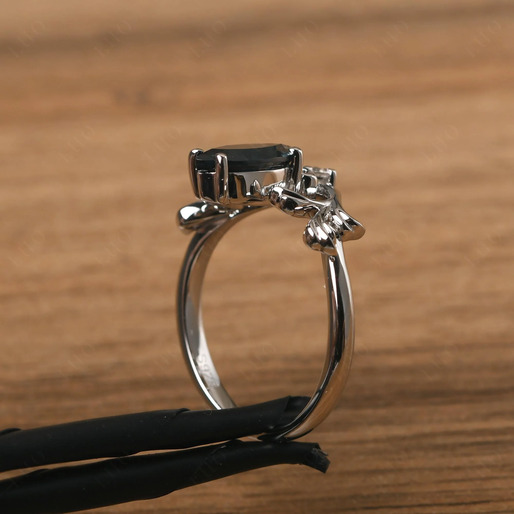 London Blue Topaz Marquise Cut Engagement Ring - Image 13