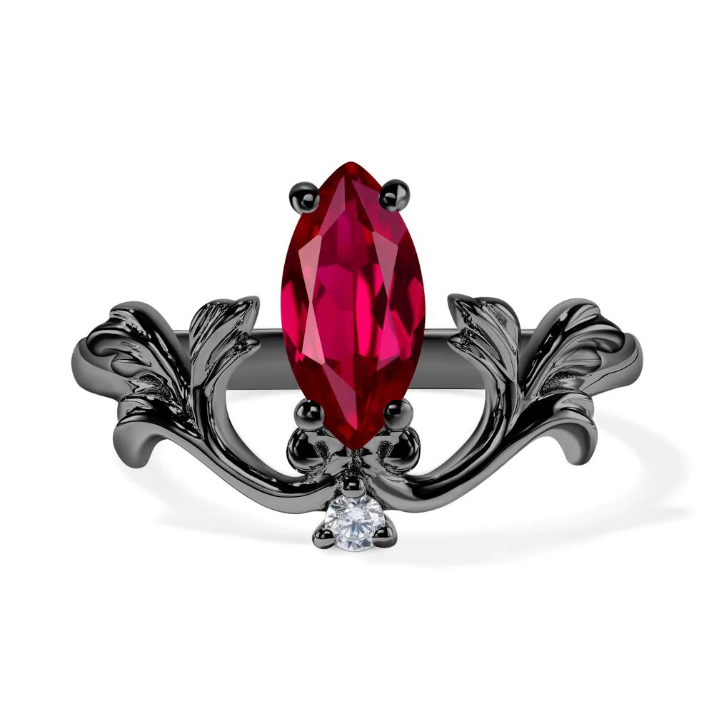Ruby Marquise Cut Engagement Ring
