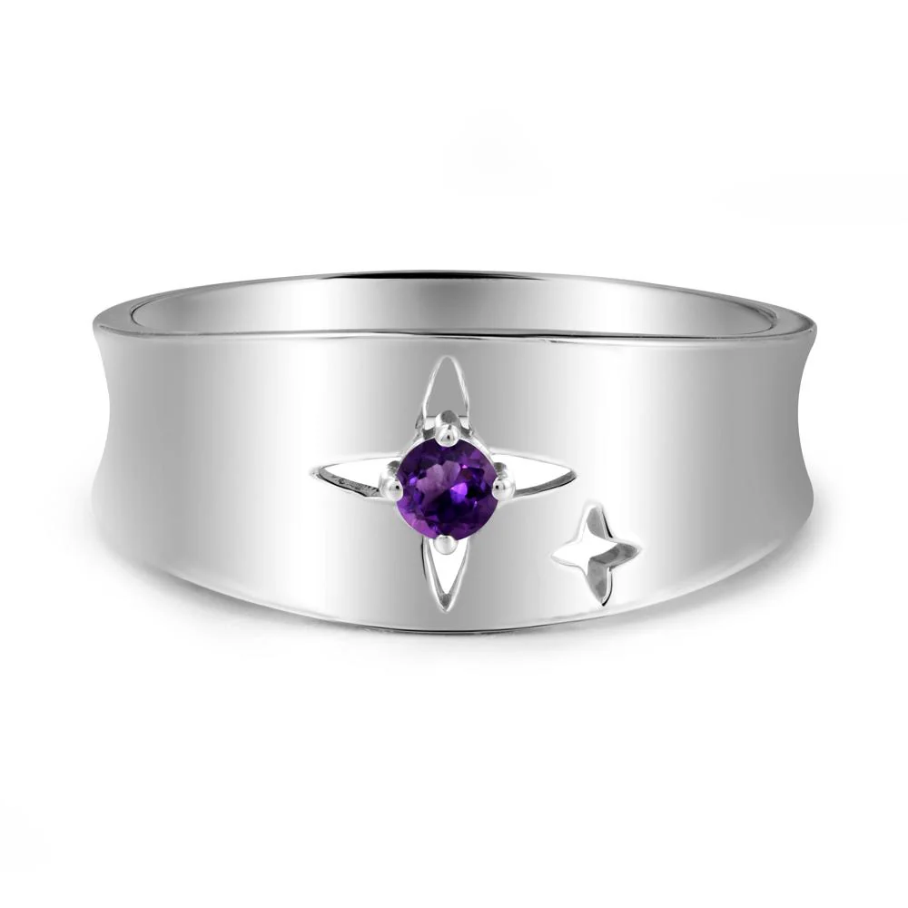 Four Point Star Amethyst Ring - Image 6