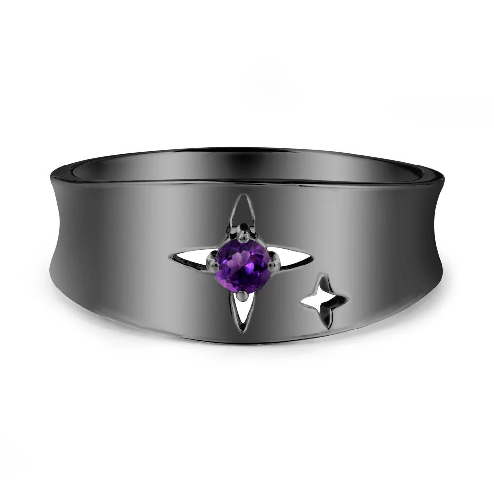 Four Point Star Amethyst Ring - Image 8