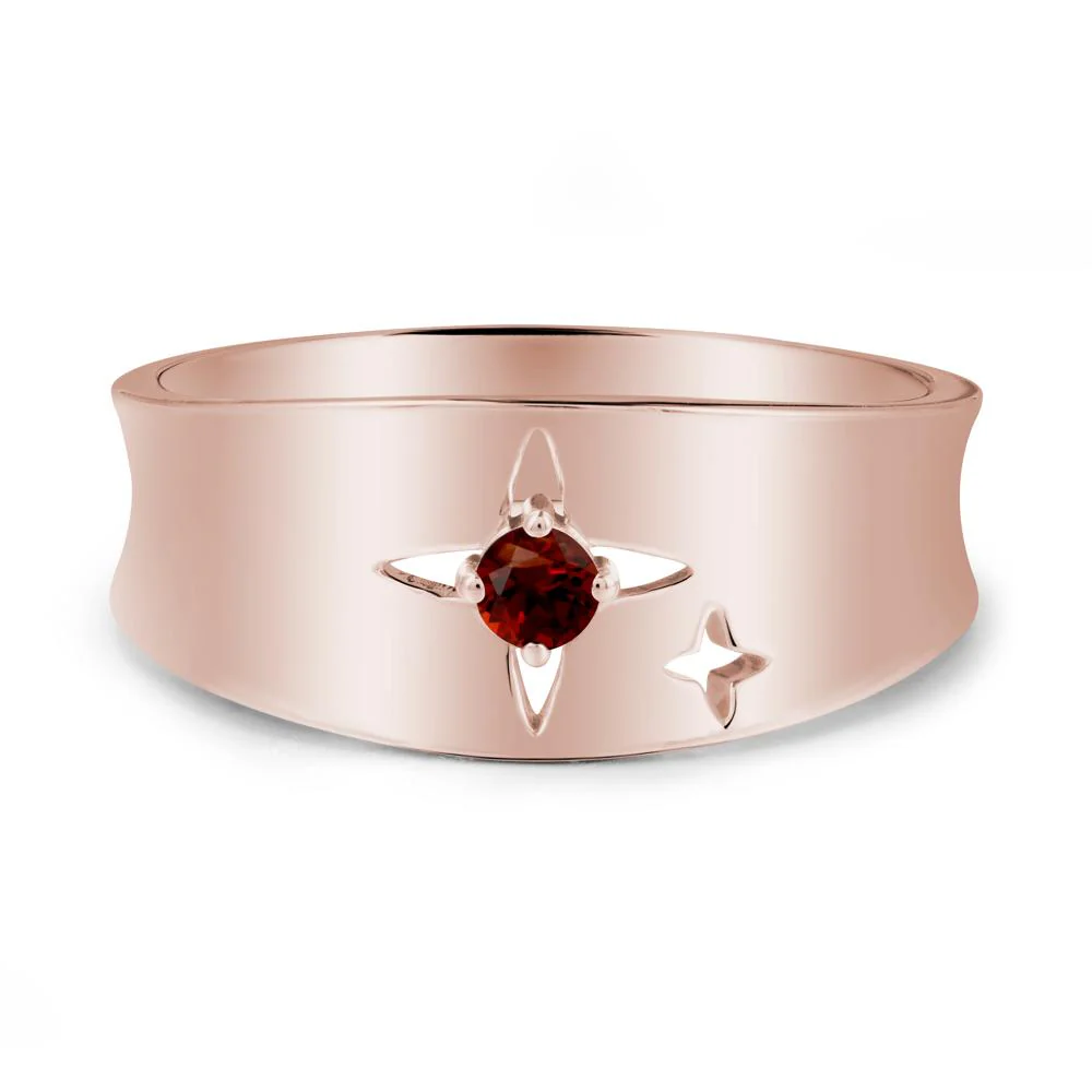Four Point Star Garnet Ring - Image 2