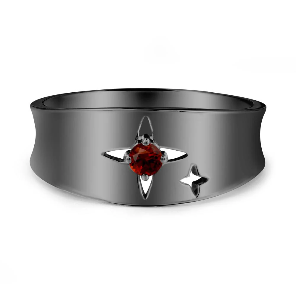 Four Point Star Garnet Ring - Image 8