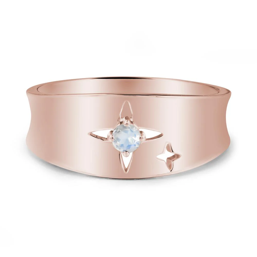 Four Point Star Moonstone Ring - Image 2