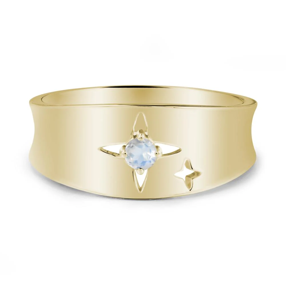 Four Point Star Moonstone Ring - Image 3