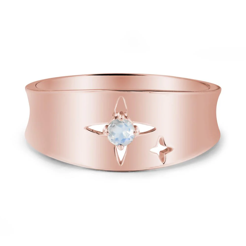 Four Point Star Moonstone Ring - Image 4
