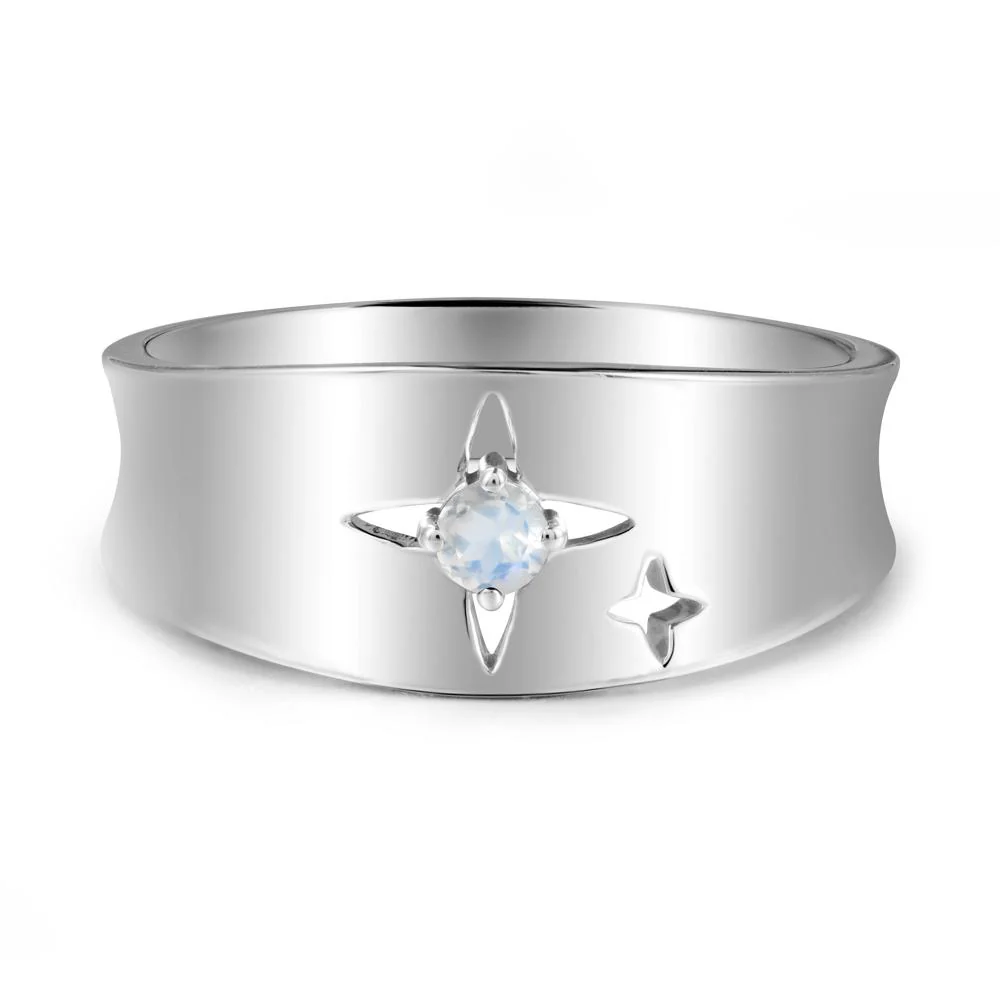 Four Point Star Moonstone Ring - Image 9