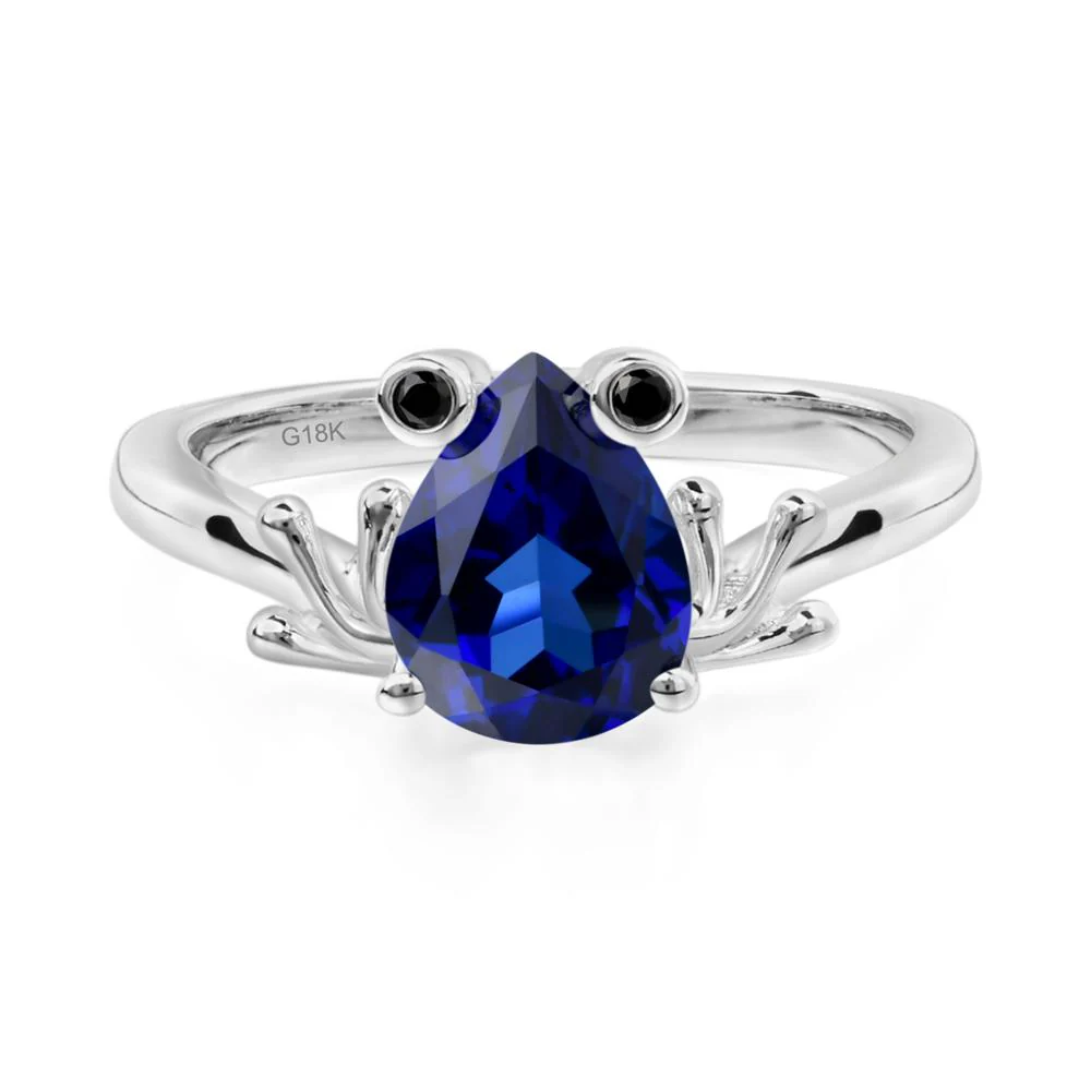 Sapphire Frog Engagement Ring - Image 9