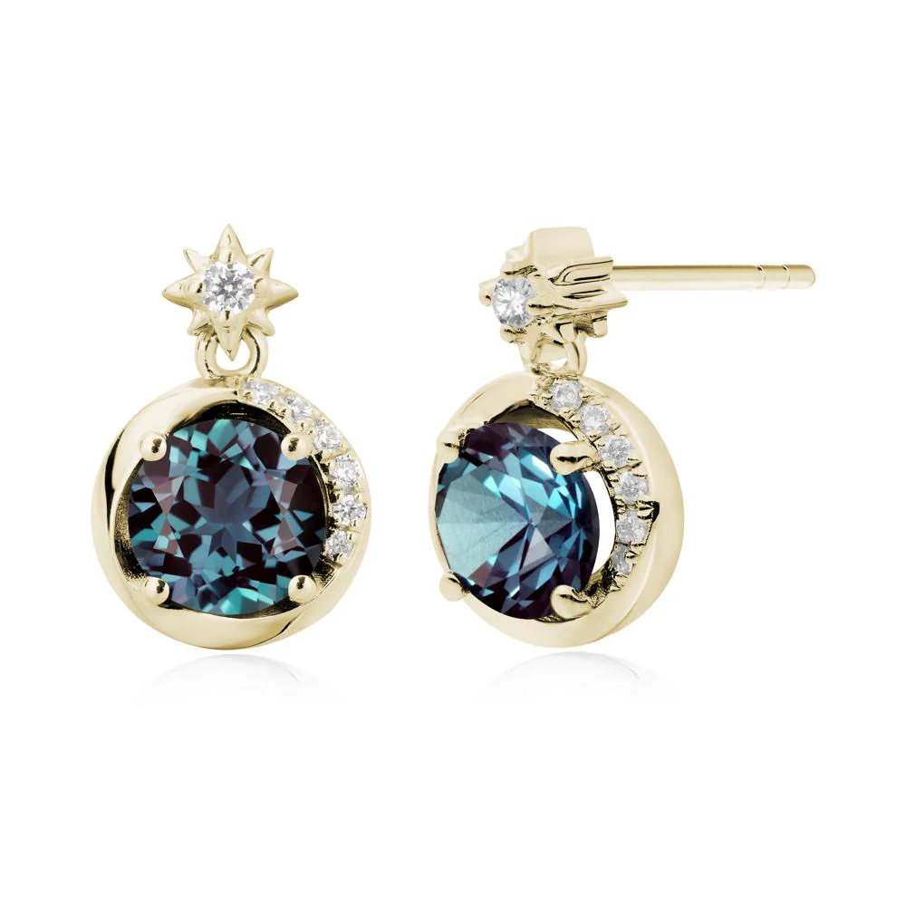 Galaxy Inspired Star Alexandrite Earrings