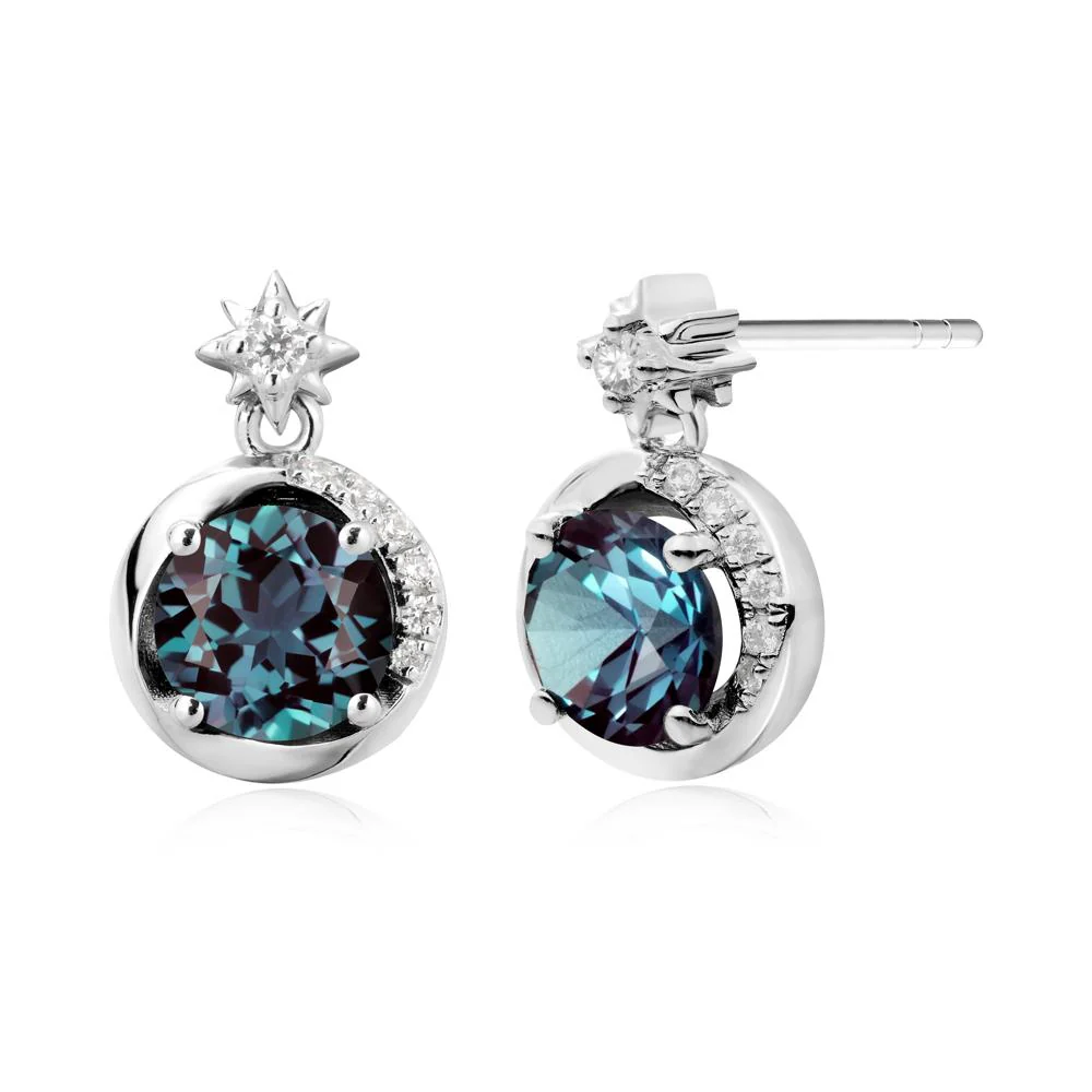Galaxy Inspired Star Alexandrite Earrings - Image 6