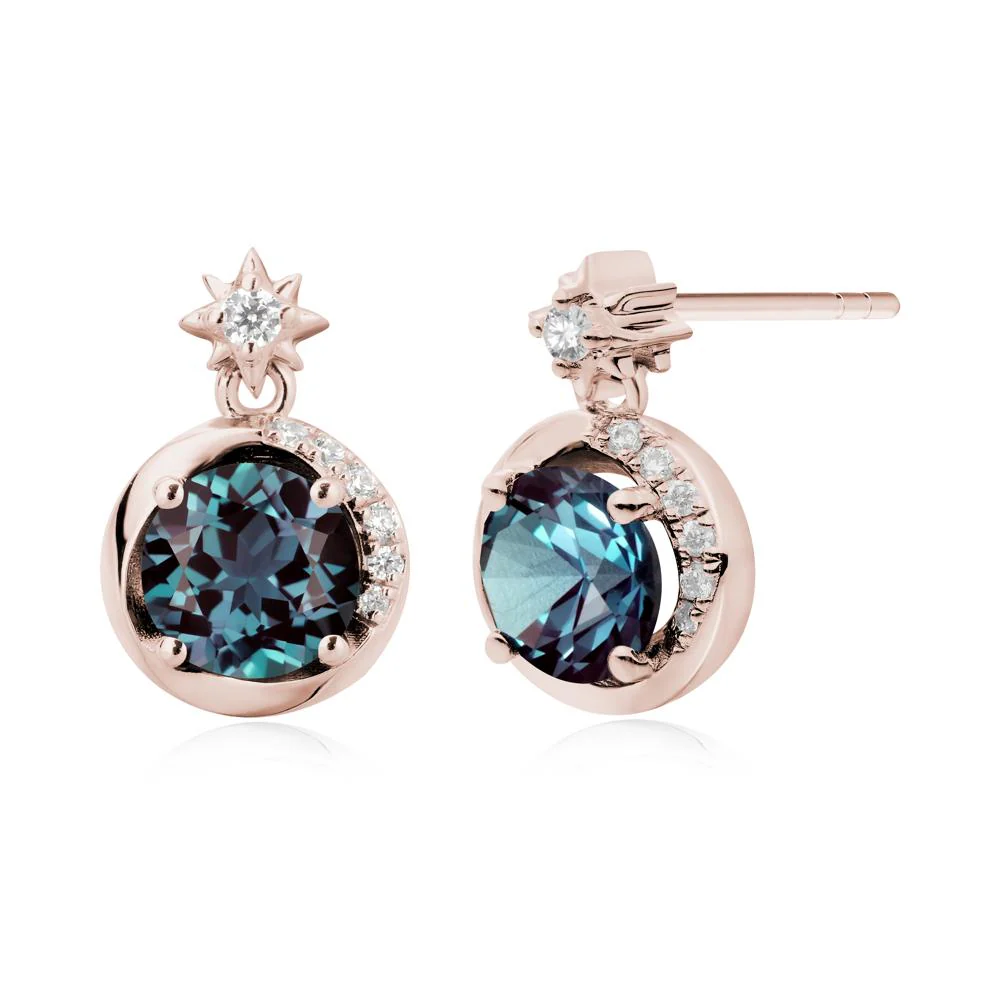 Galaxy Inspired Star Alexandrite Earrings - Image 7