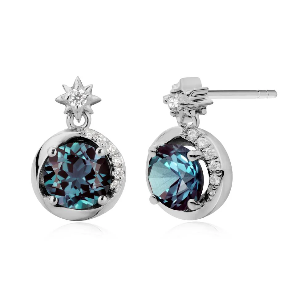 Galaxy Inspired Star Alexandrite Earrings - Image 8
