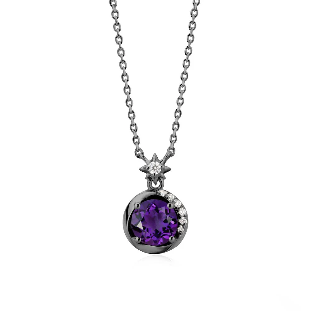 Galaxy Inspired Star Amethyst Pendant Necklace - Image 7