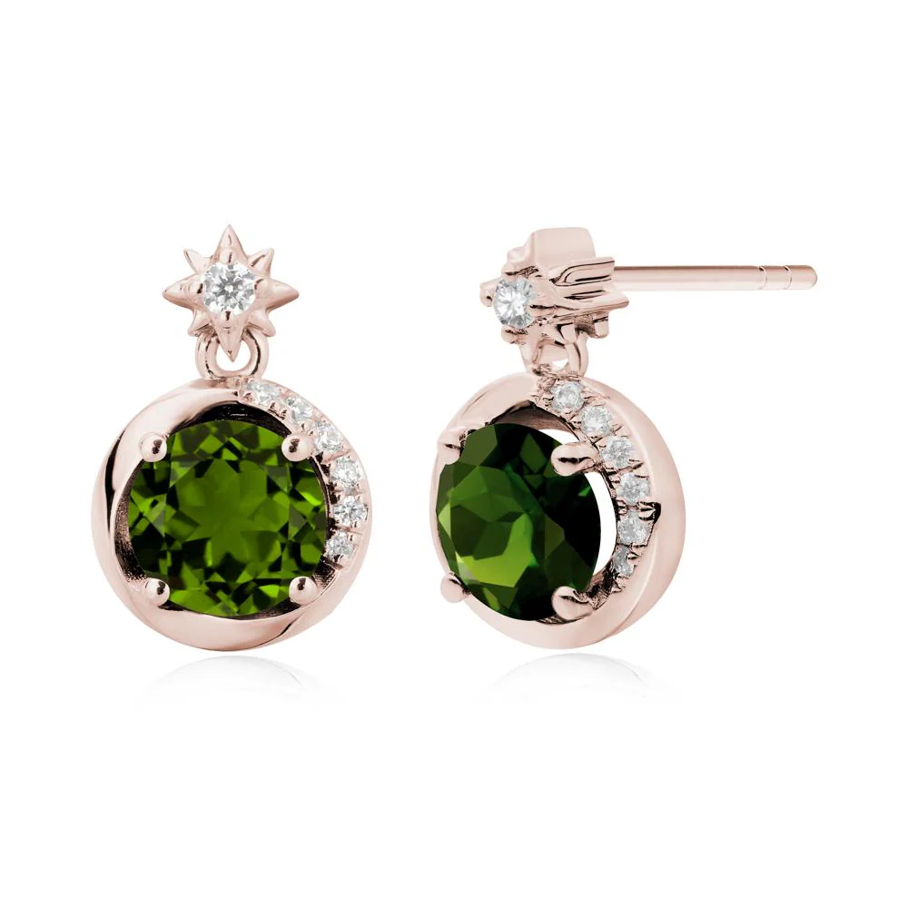 Galaxy Inspired Star Diopside Earrings - Image 6