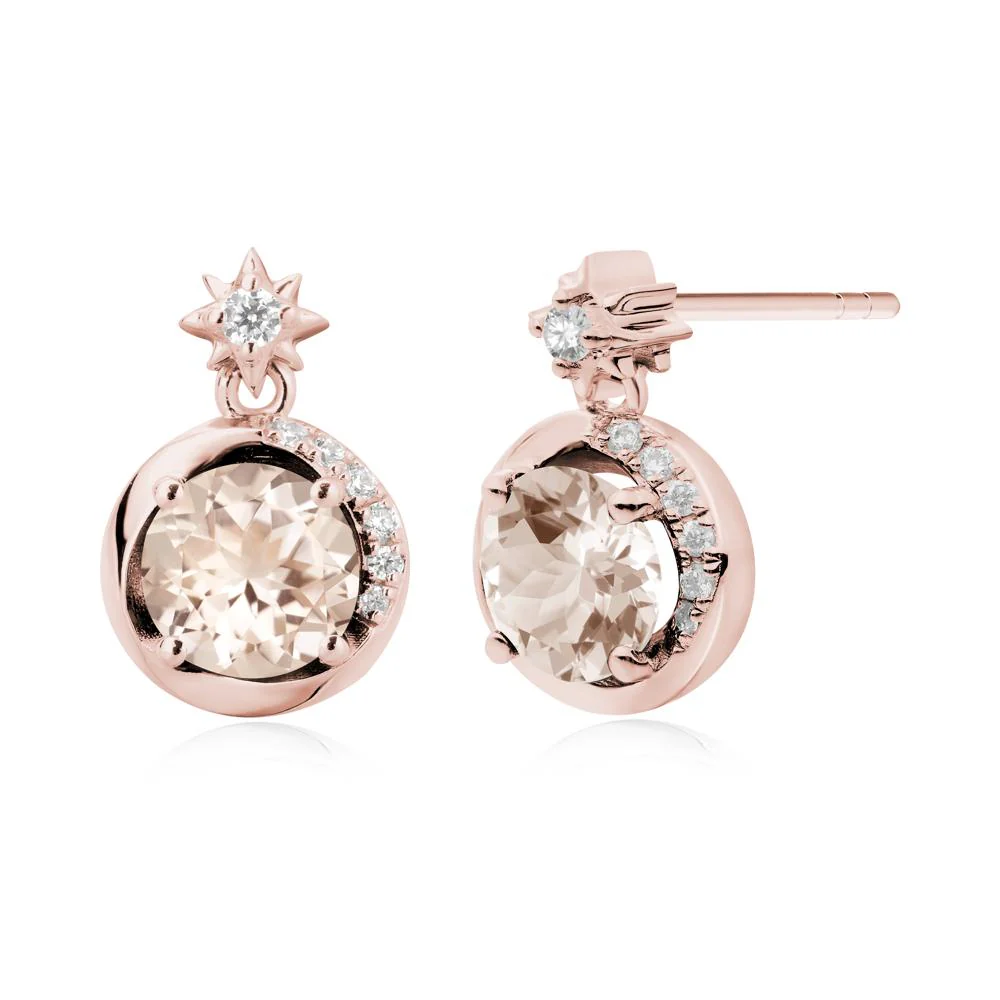 Galaxy Inspired Star Morganite Earrings - Image 7