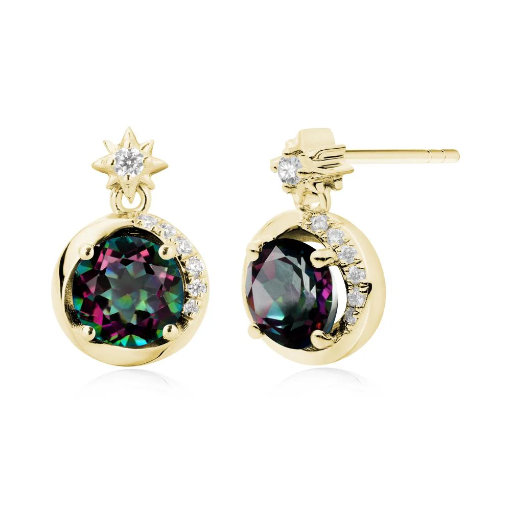 Galaxy Inspired Star Mystic Topaz Earrings - Image 8