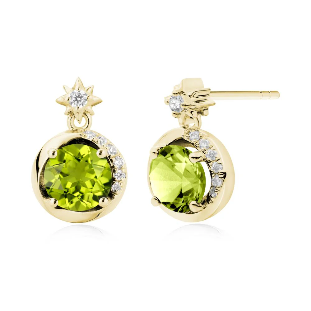 Galaxy Inspired Star Peridot Earrings - Image 5
