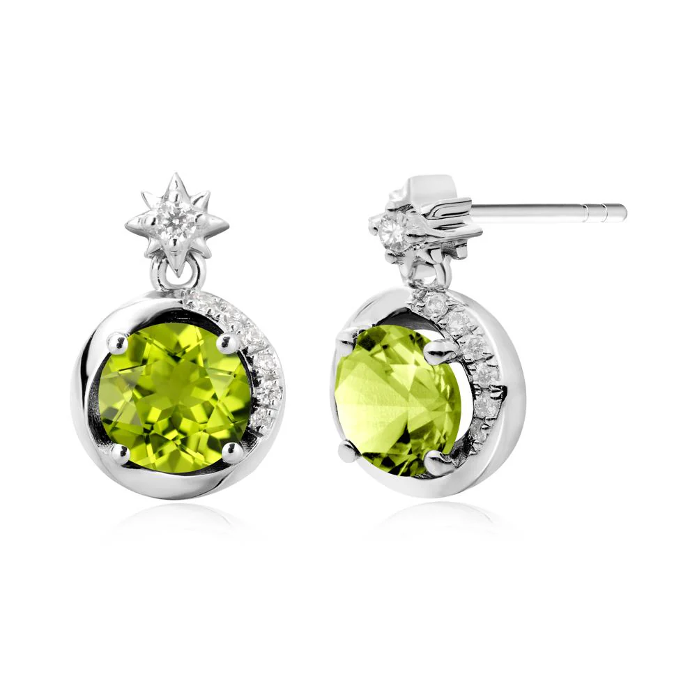 Galaxy Inspired Star Peridot Earrings - Image 7