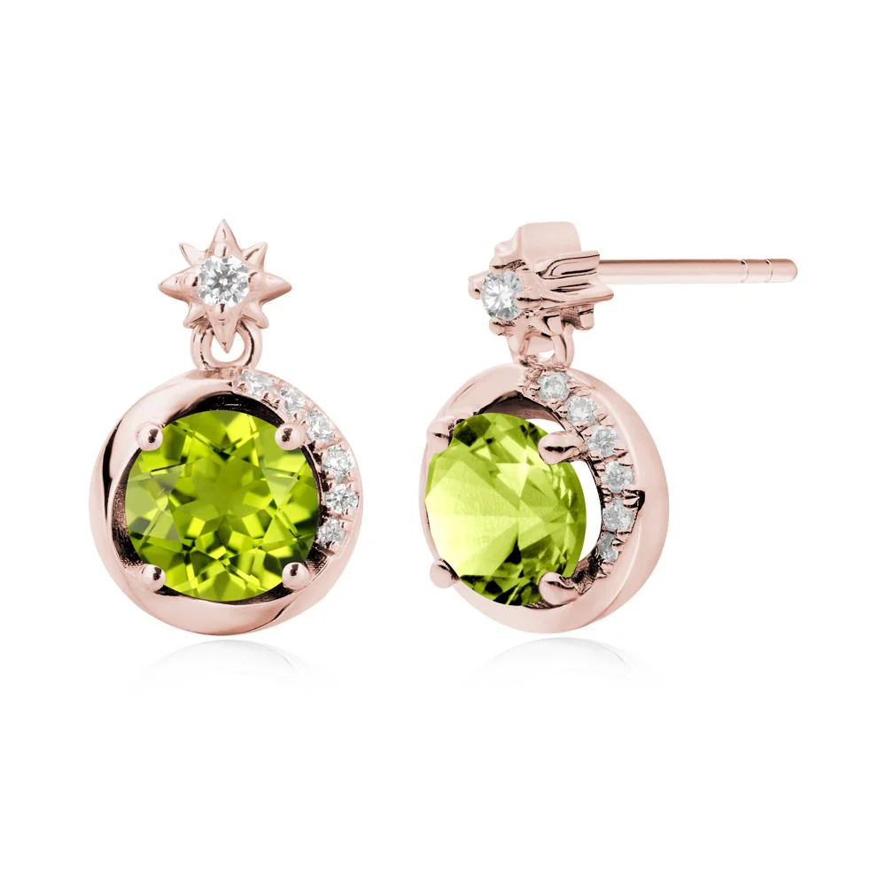 Galaxy Inspired Star Peridot Earrings - Image 9