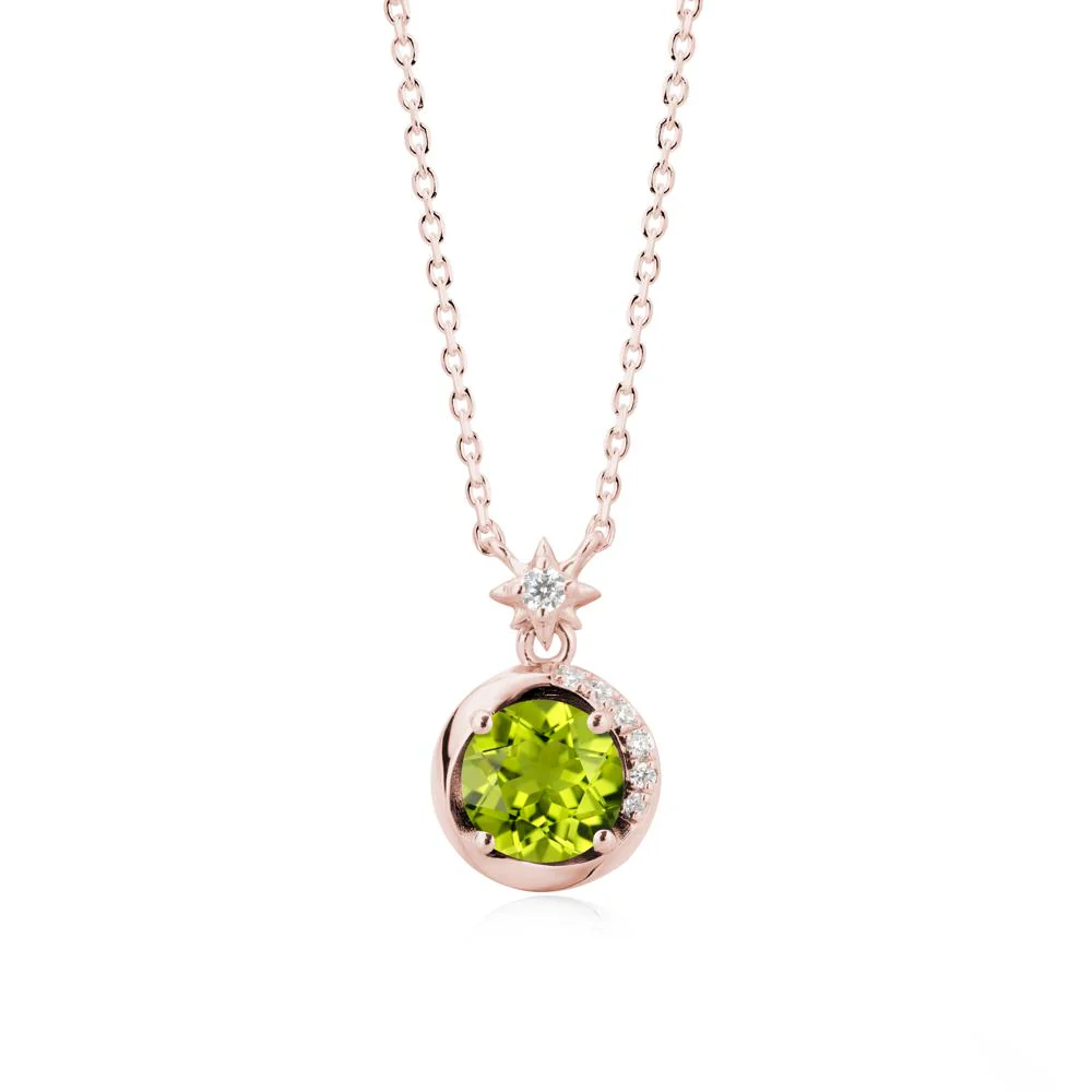 Galaxy Inspired Star Peridot Pendant Necklace - Image 5