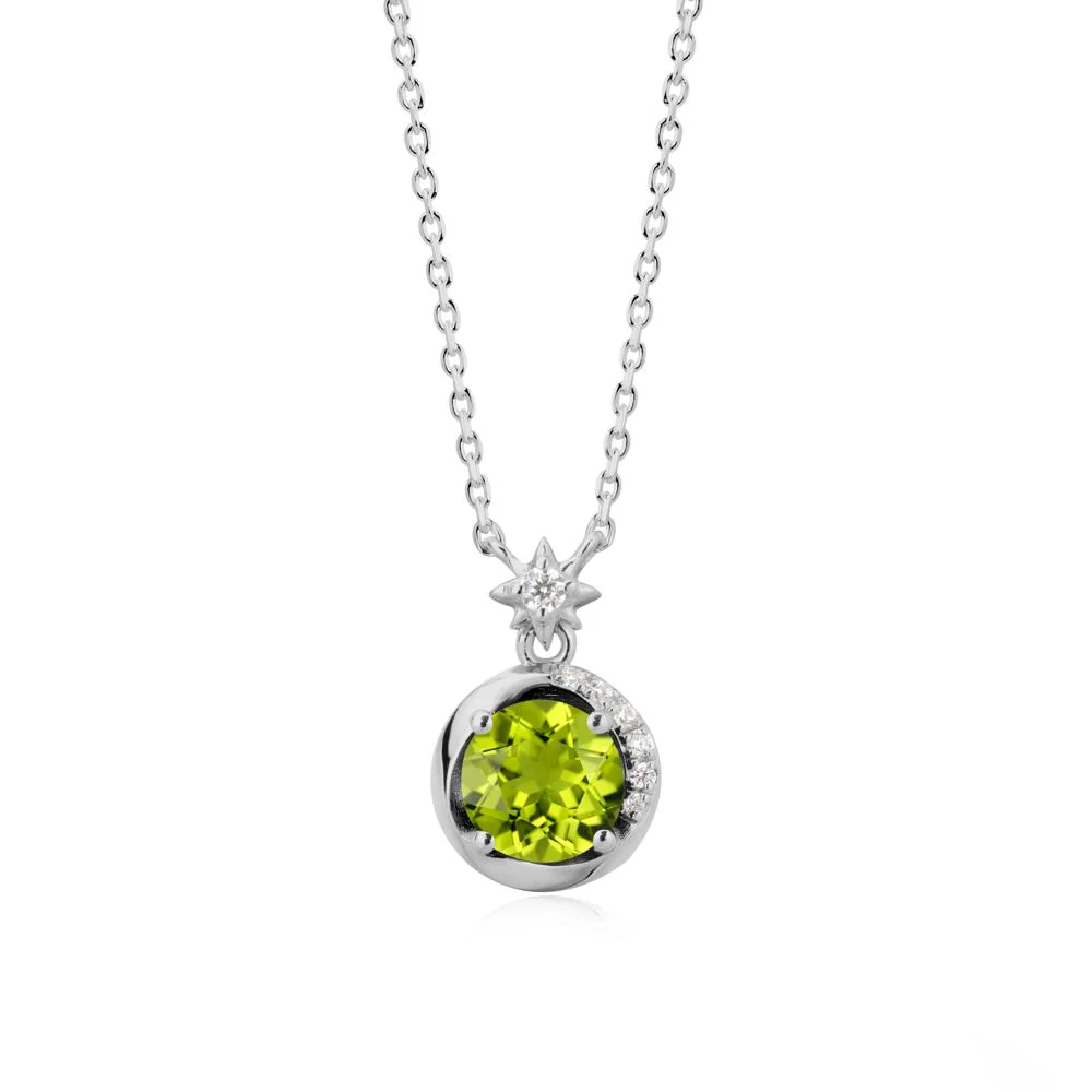 Galaxy Inspired Star Peridot Pendant Necklace - Image 8