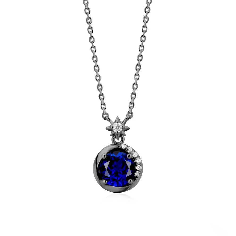 Galaxy Inspired Star Sapphire Pendant Necklace - Image 7