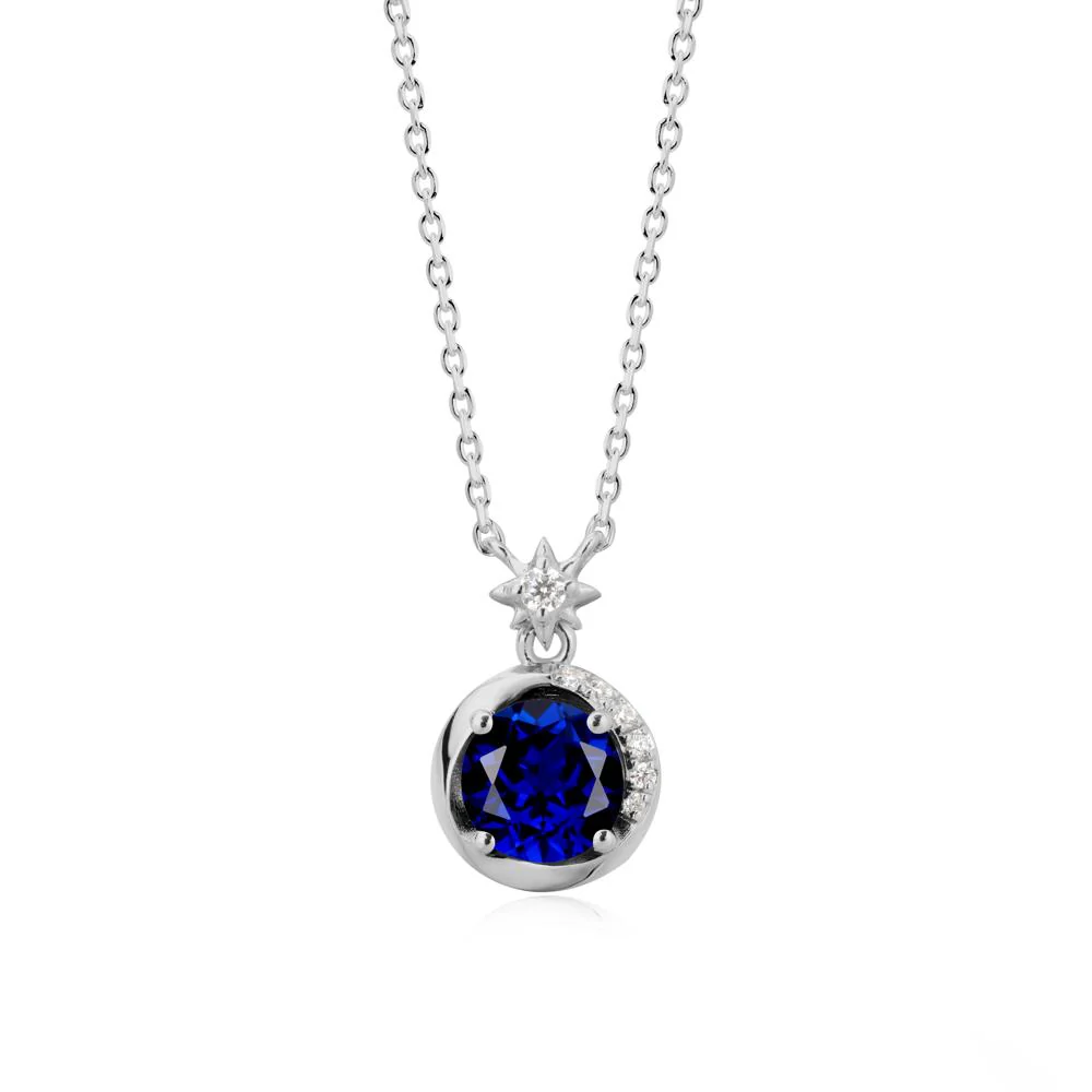 Galaxy Inspired Star Sapphire Pendant Necklace - Image 8