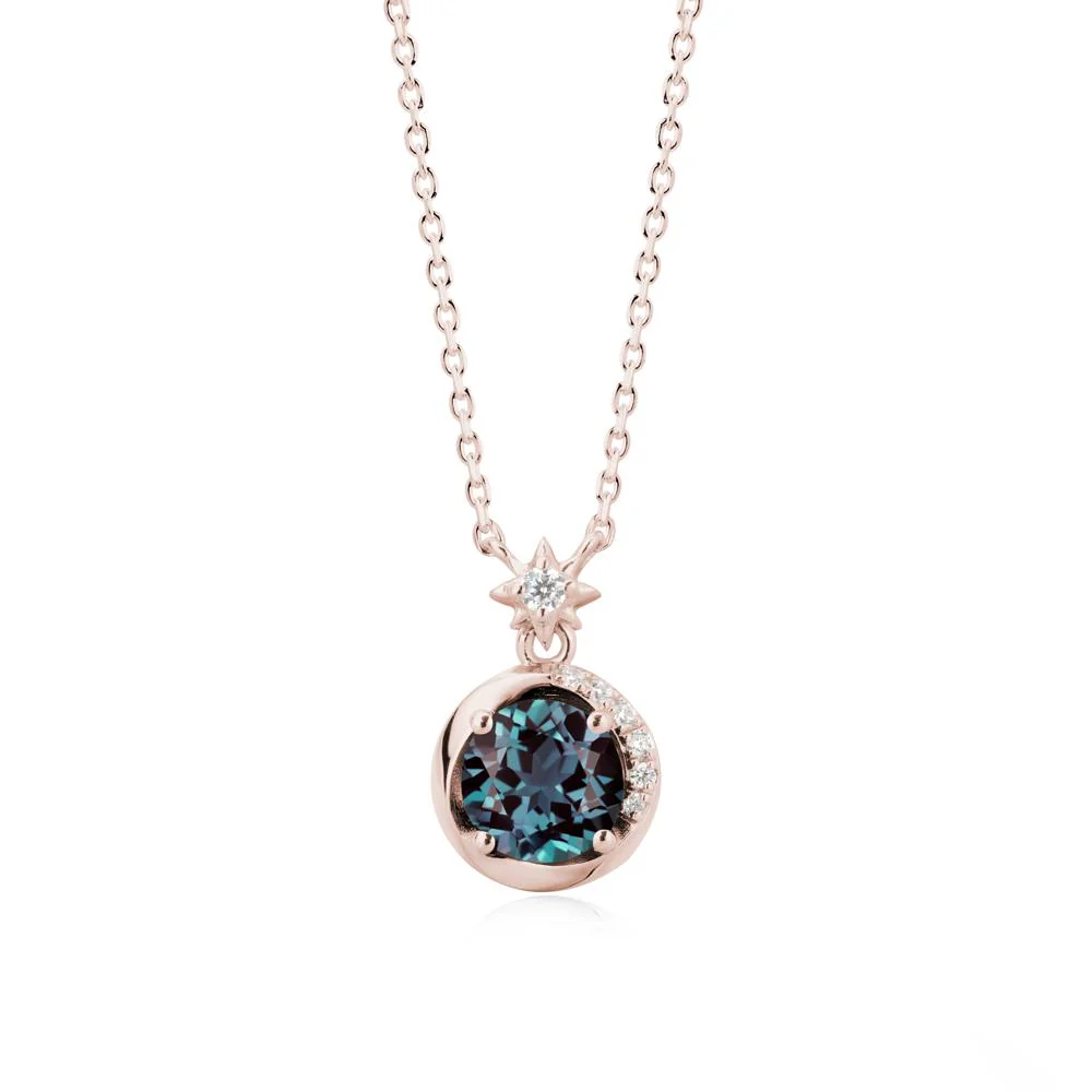 Galaxy Inspired Swirling Alexandrite Necklace