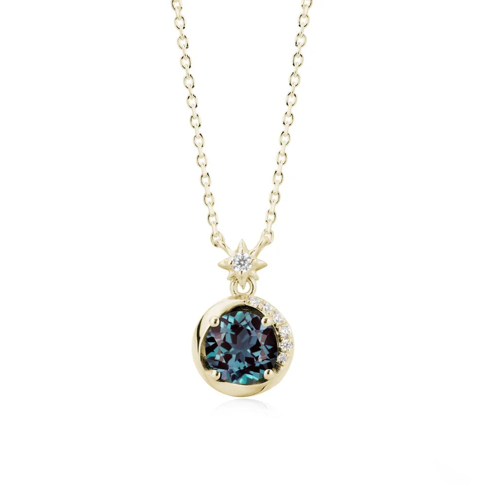 Galaxy Inspired Swirling Alexandrite Necklace - Image 3