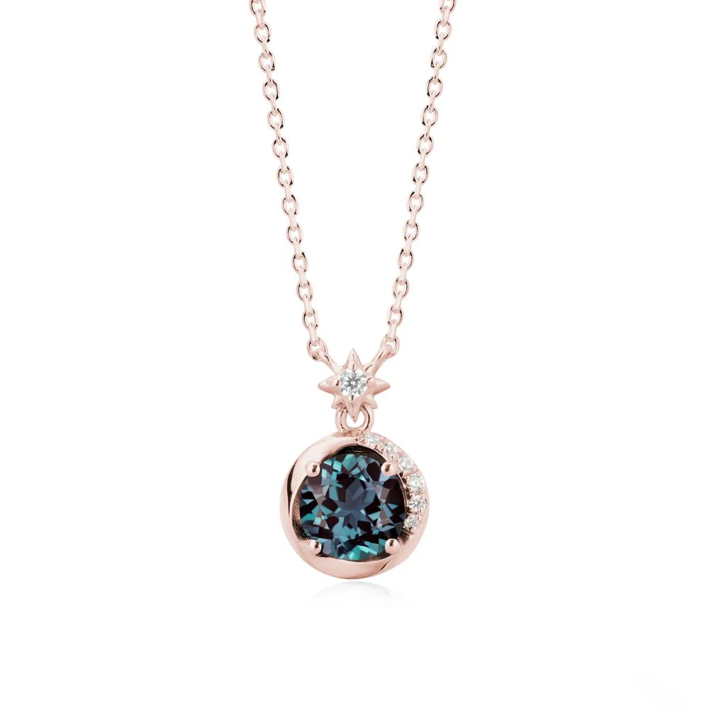 Galaxy Inspired Swirling Alexandrite Necklace - Image 4