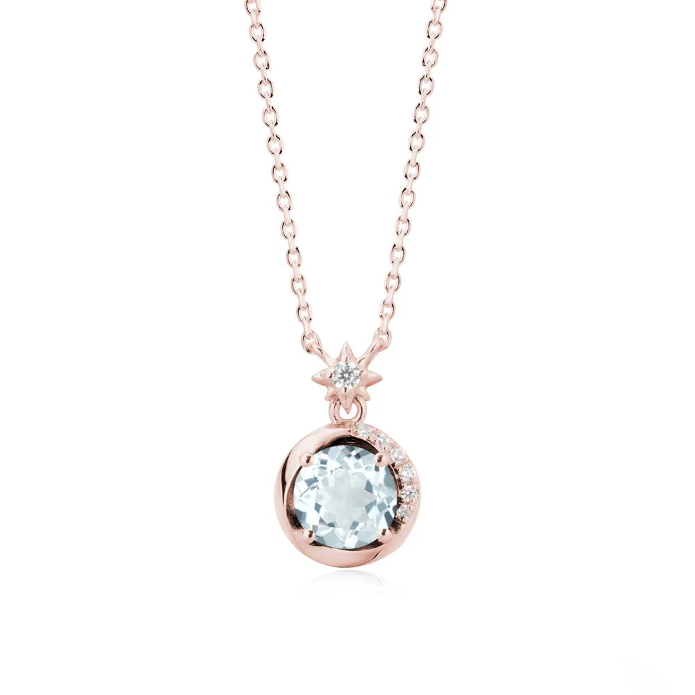 Galaxy Inspired Swirling Aquamarine Necklace - Image 5