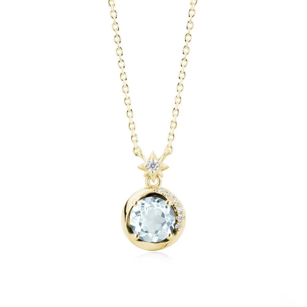 Galaxy Inspired Swirling Aquamarine Necklace - Image 7
