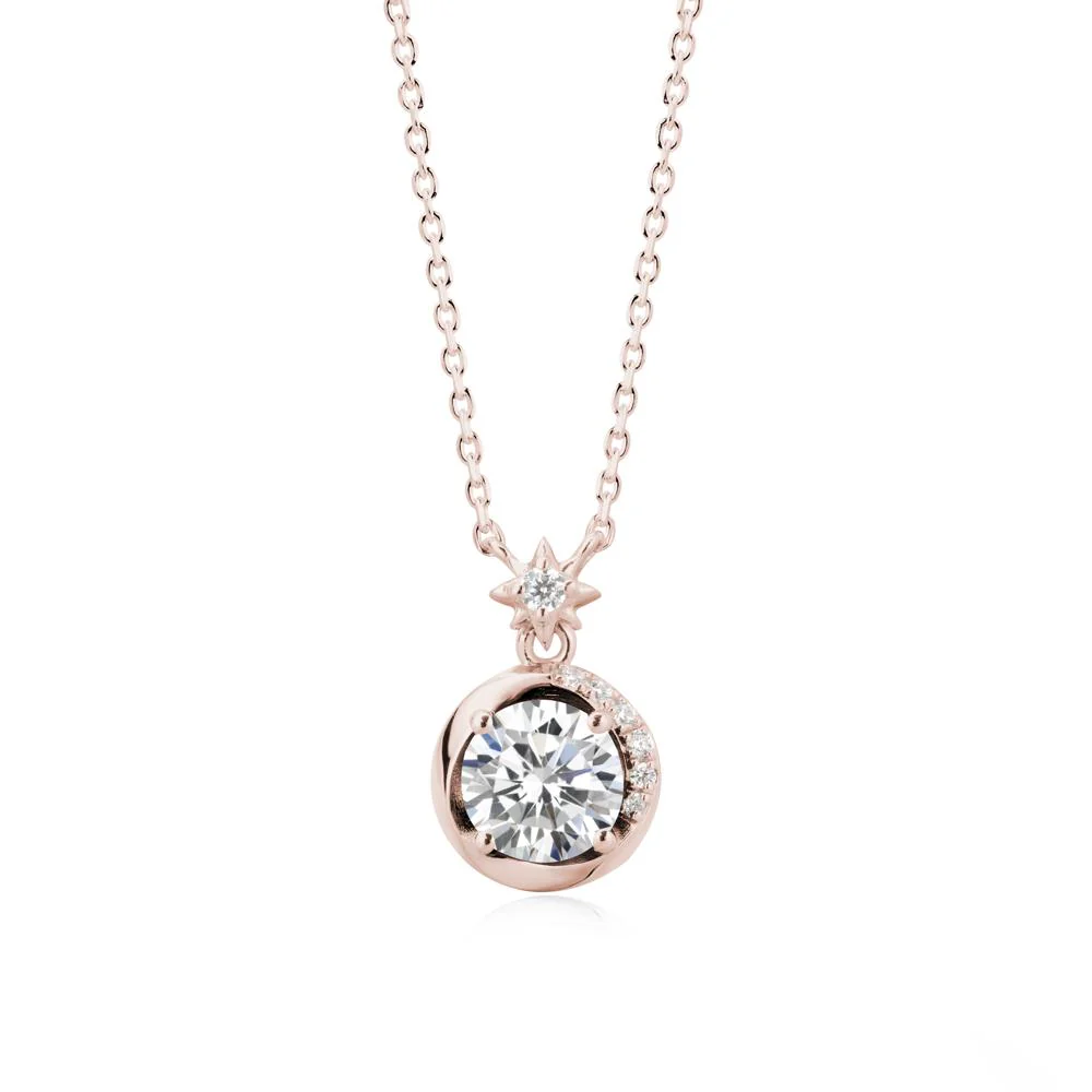 Galaxy Inspired Swirling Cubic Zirconia Necklace - Image 2
