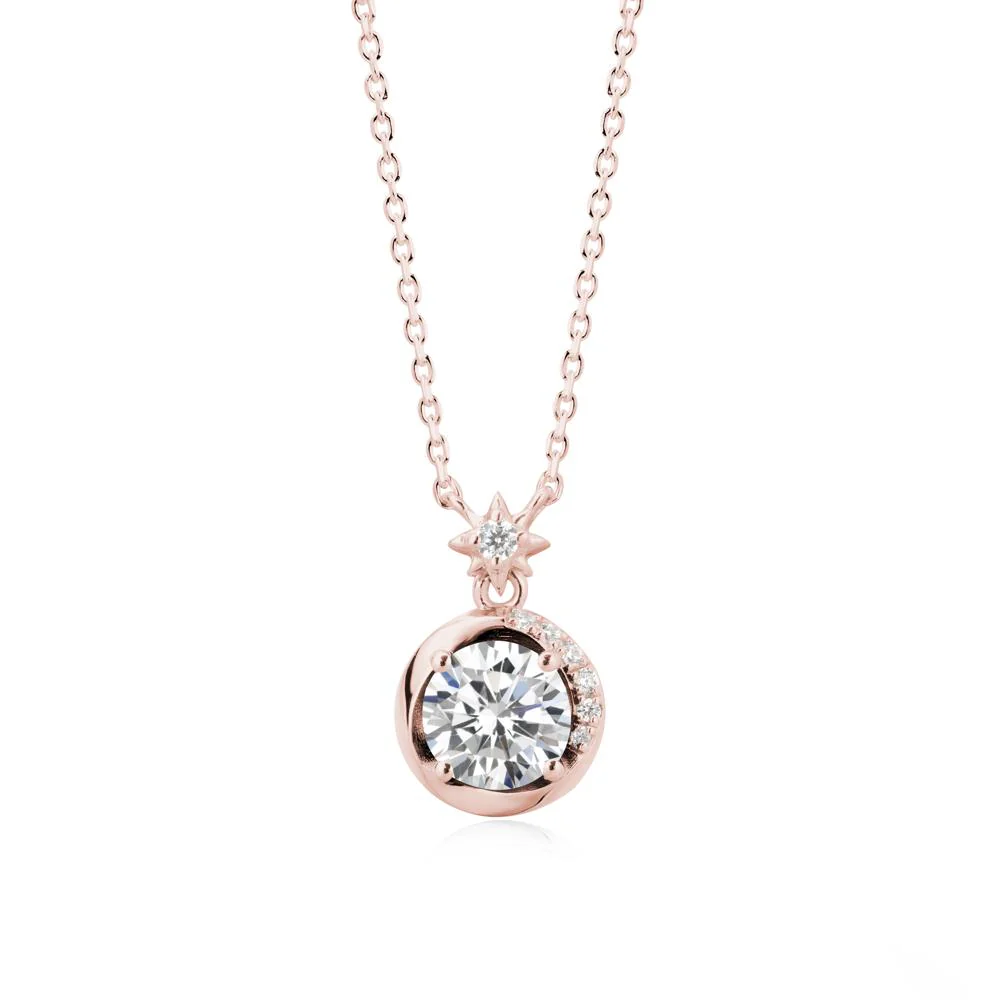 Galaxy Inspired Swirling Cubic Zirconia Necklace - Image 5