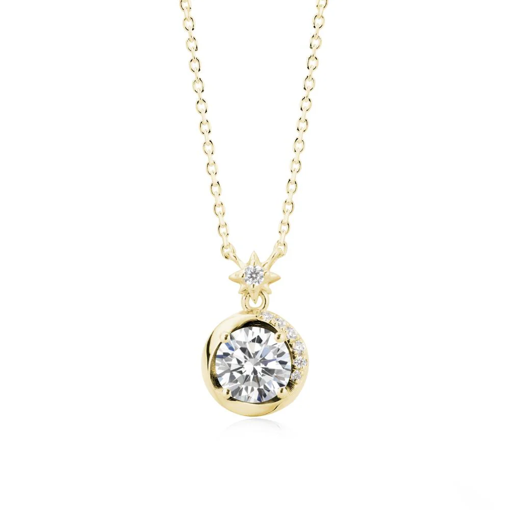 Galaxy Inspired Swirling Cubic Zirconia Necklace - Image 7