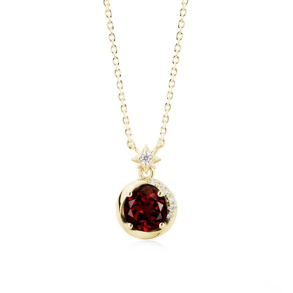 Galaxy Inspired Swirling Garnet Necklace - Image 7