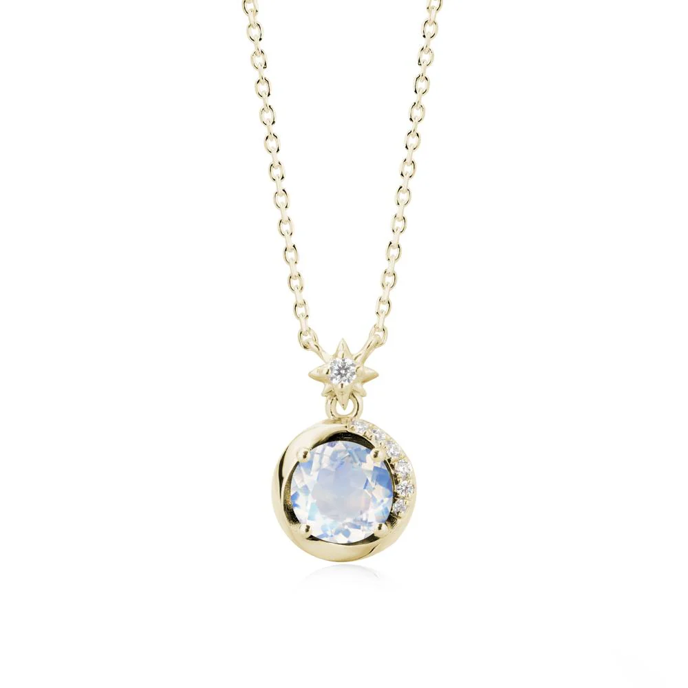 Galaxy Inspired Swirling Moonstone Necklace
