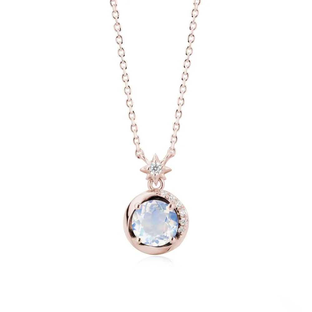 Galaxy Inspired Swirling Moonstone Necklace - Image 2