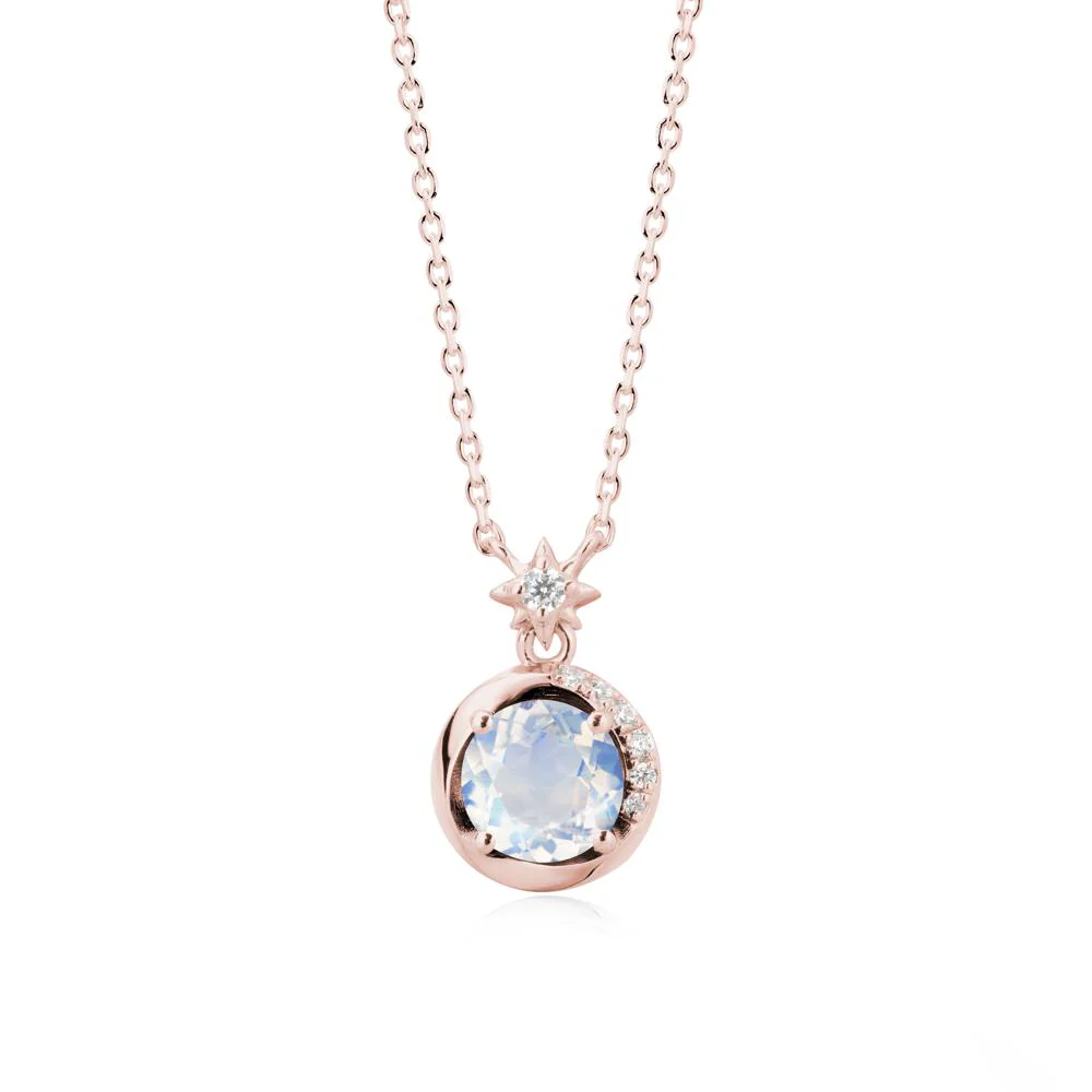 Galaxy Inspired Swirling Moonstone Necklace - Image 4