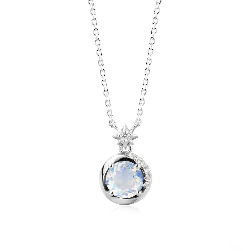Galaxy Inspired Swirling Moonstone Necklace - Image 9